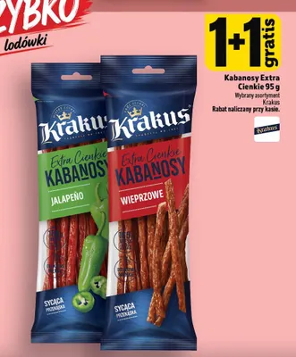 Kabanosy Extra Cienkie Wieprzowe Krakus promocja w TOPAZ