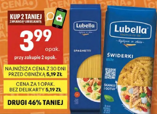Makaron Spaghetti, Świderki promocja w Delikatesy Centrum
