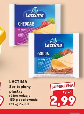 Ser topiony w plastrach Lactima Cheddar promocja w Kaufland