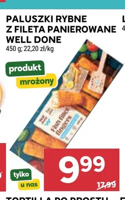 Paluszki rybne z fileta panierowane Well Done promocja w Stokrotka