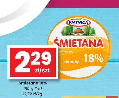 Śmietana 18% Piątnica do zupy promocja w emma MARKET