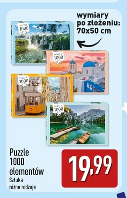 Puzzle 1000 elementów promocja w Aldi