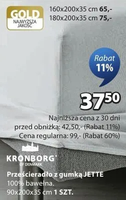 Prześcieradło z gumką Jette promocja w Jysk