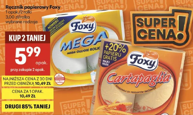 Ręcznik papierowy Cartapaglia promocja w Delikatesy Centrum