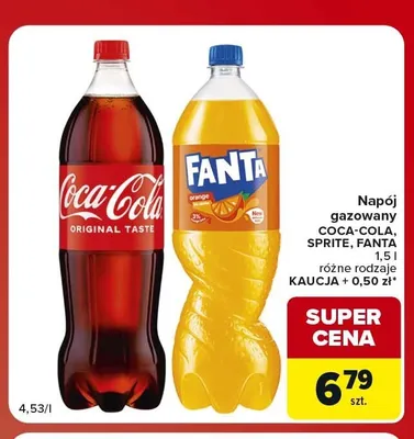 Napój gazowany Coca-Cola Original Taste promocja w Carrefour Market
