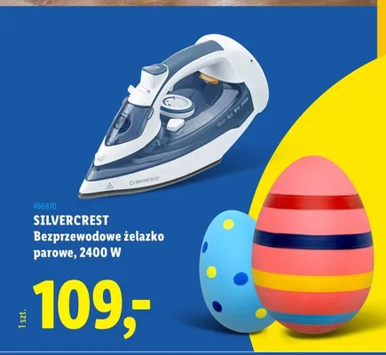 Bezprzewodowe żelazko parowe, 2400 W promocja w Lidl