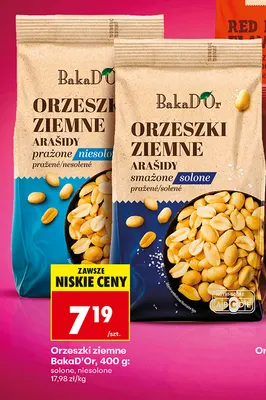 Orzeszki ziemne BakaD'Or niesolone promocja w Biedronka