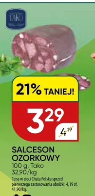 Salceson ozorkowy Tako promocja w Chata Polska