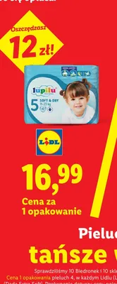 Pieluchy rozmiar 5 promocja w Lidl