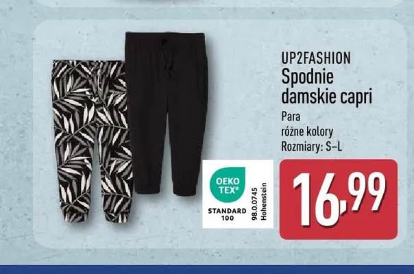Spodnie damskie capri UP2FASHION promocja w Aldi