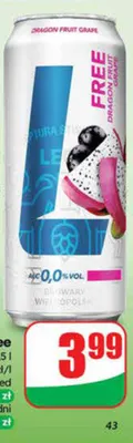 Piwo Lech Free dragon fruit grape promocja w Dino