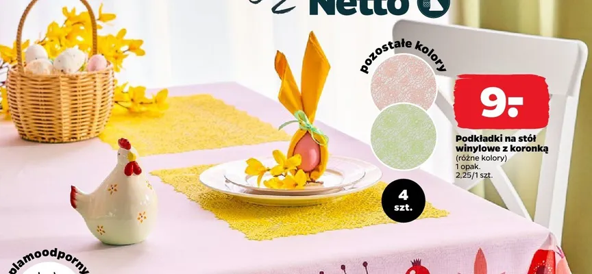 Podkładki na stół winylowe z koronką promocja w Netto