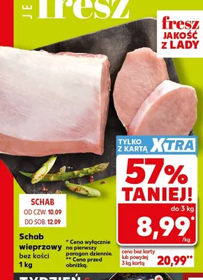 Schab wieprzowy bez kości promocja w Kaufland