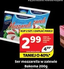 Ser mozzarella w zalewie Bakoma promocja w Delfin