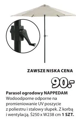 Parasol ogrodowy promocja w Jysk