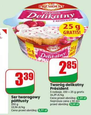 Twaróg delikatny Président promocja w Dino