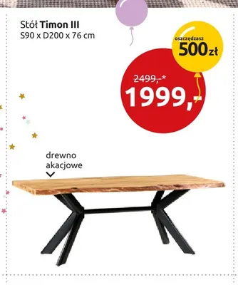 Stół Timon Iii promocja w Black Red White