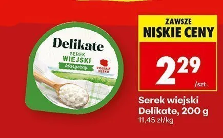 Serek wiejski klasyczny Delikate promocja w Biedronka