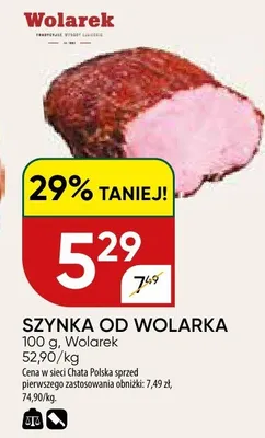 Szynka od wolarka promocja w Chata Polska