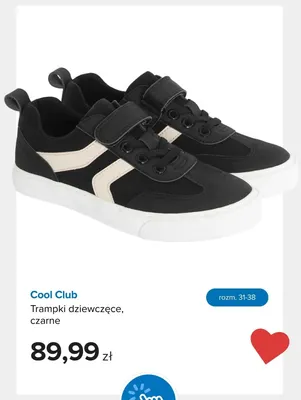 Trampki dziewczęce Cool Club czarne promocja w Smyk