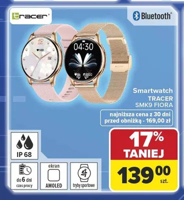 Smartwatch TRACER SMK9 FIORA promocja w Carrefour