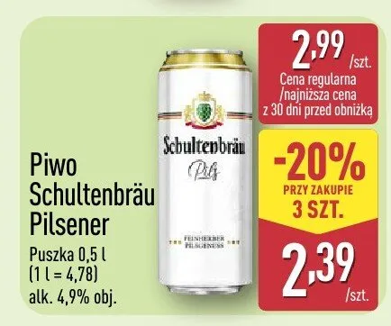 Piwo Schultenbrau Pilsener promocja w Aldi