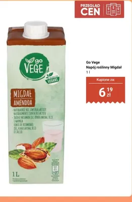 Napój roślinny migdałowy Go Vege promocja w Biedronka