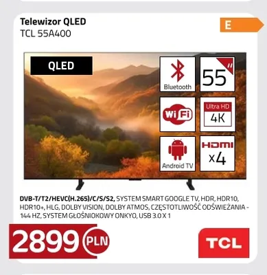 Telewizor Qled Tcl 55A400 promocja w kakto.pl