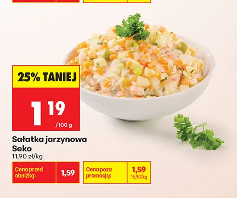 Sałatka jarzynowa Seko promocja w Biedronka