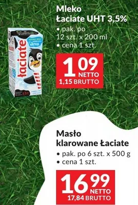 Mleko łaciate UHT 3,5% promocja w Makro