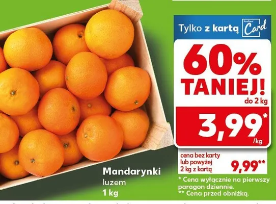 Mandarynki luzem promocja w Kaufland