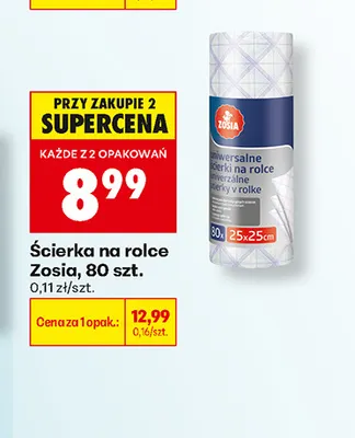 Ścierka na rolce Zosia promocja w Biedronka