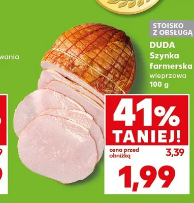 Szynka farmerska wieprzowa Duda promocja w Kaufland
