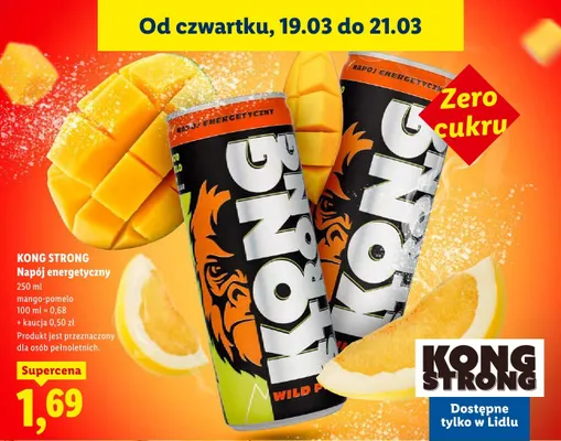 Napój energetyczny mango-pomelo promocja w Lidl