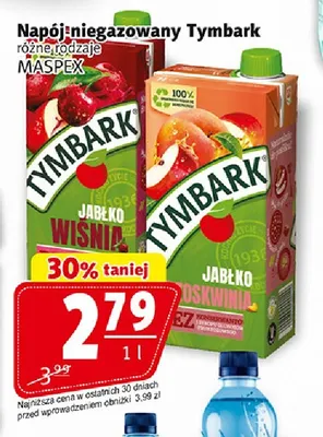 Napój niegazowany Tymbark jabłko-wiśnia promocja w Prim Market