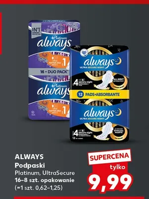 Podpaski Always Platinum promocja w Kaufland