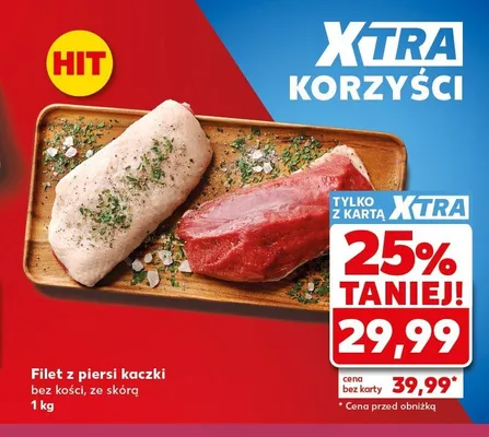 Filet z piersi kaczki bez kości ze skórą promocja w Kaufland