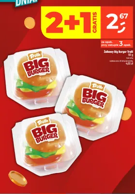 Żelkowy Big Burger Trolli promocja w Dealz