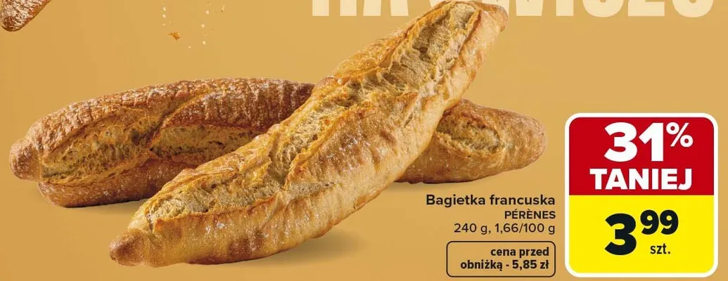 Bagietka francuska promocja w Carrefour Market