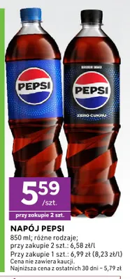 Napój gazowany Pepsi Zero Cukru promocja w Stokrotka