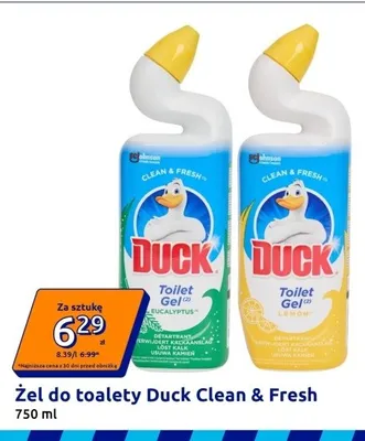 Żel do toalety Duck Clean & Fresh Lemon promocja w Action