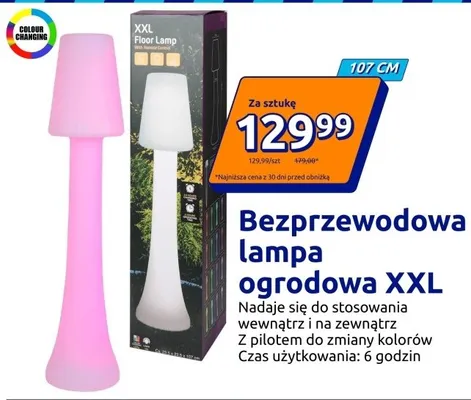 Bezprzewodowa lampa ogrodowa XXL 107cm promocja w Action