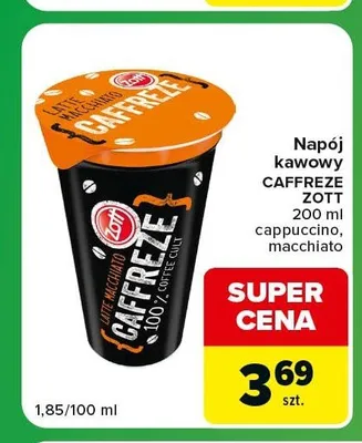 Napój kawowy Caffreze Zott macchiato promocja w Carrefour Express