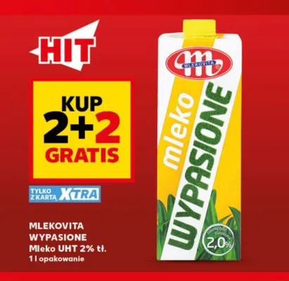 Mleko UHT Wypasione Mlekovita 2% promocja w Kaufland