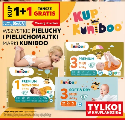 Pieluchy Kuniboo 3 Soft & Dry Midi 4-9 kg promocja w Kaufland