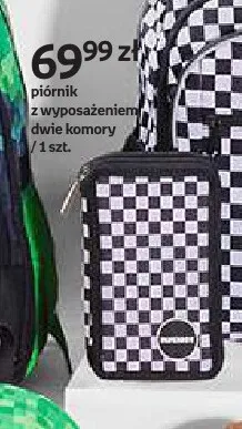Piórnik z wyposażeniem dwukomorowy BackUP w szachownicę promocja w Empik