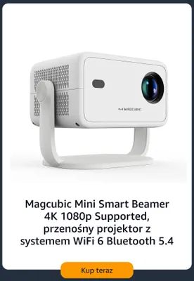 Projektor przenośny Magcubic Mini Smart Beamer promocja w Amazon