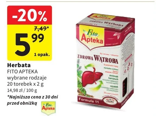 Herbata wybrane rodzaje promocja w Intermarche