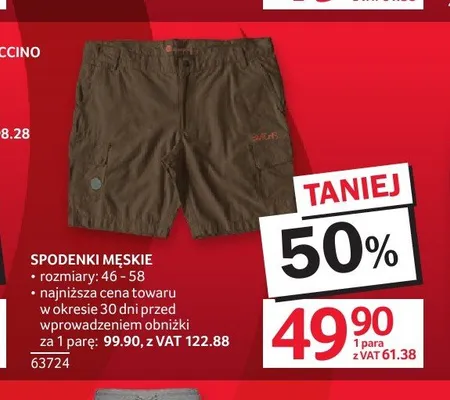 Spodenki męskie promocja w Selgros
