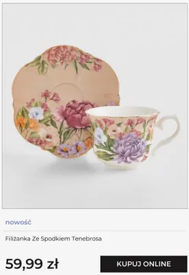 Filiżanka ze spodkiem Tenebrosa home&you promocja w home&you